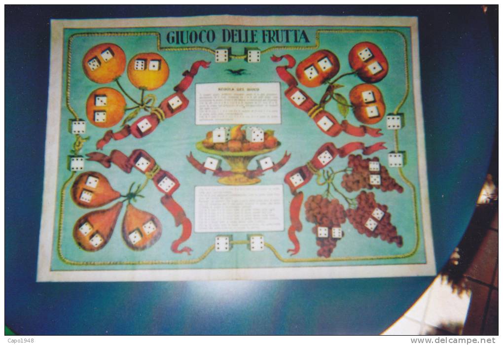 GIOCO DELL'OCA -DI PERCORSO -DI SOCIETA'"GIOCO DELLA FRUTTA" Cm.49,5X35   -2 -  0882.11885 - Other & Unclassified