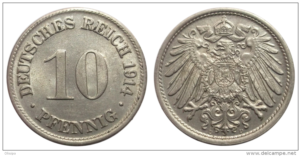 10 Pfennig 1914 D (German Empire) - 10 Pfennig