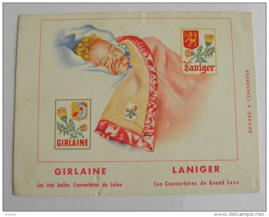 Buvard Couverture De Laine GIRLAINE Couvertues Grand Luxe LANIGER - Enfant Bébé Sommeil - Textile & Vestimentaire