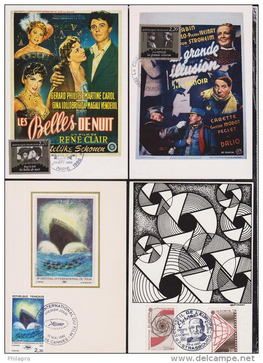 FRANCE    4  CARTES   ARTS  CINEMA  Réf  5193 - Lots & Serien