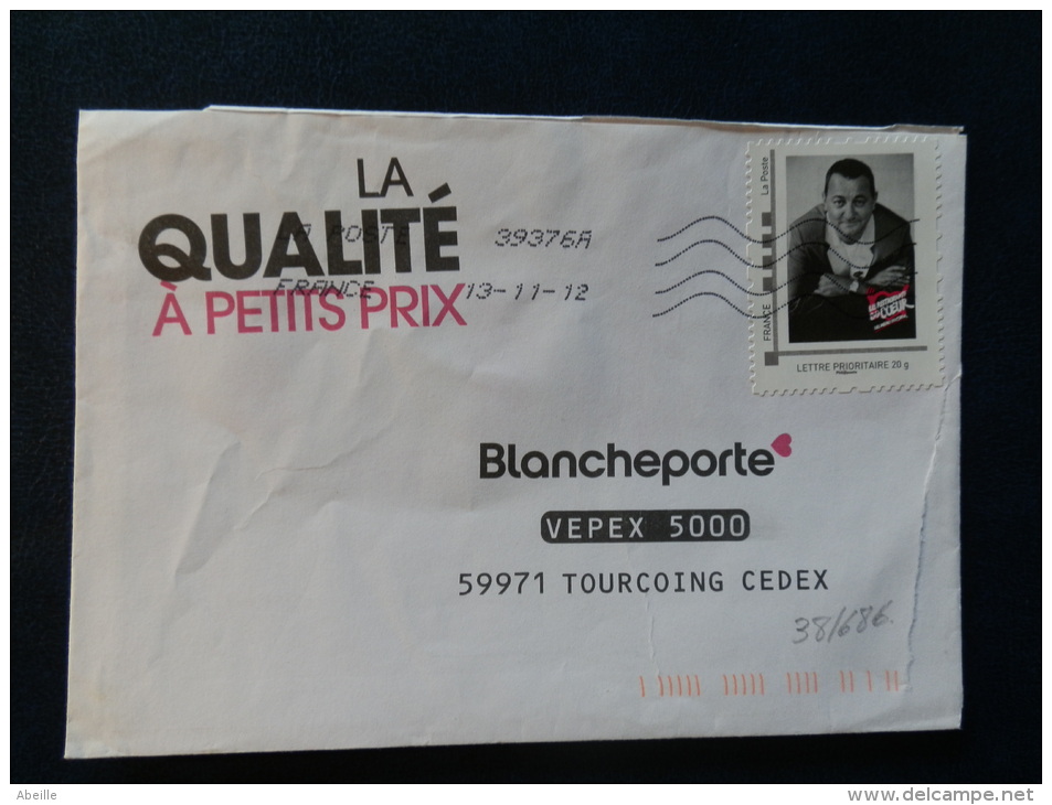 38/686  LETTRE   FRANCE  COLUCHE - Kino