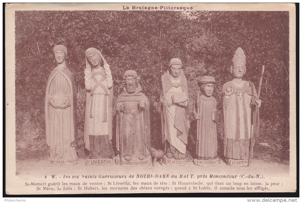 CPA - (22) Les Six Saints Guerisseurs De Notre Dame Du Haut, Pres Moncontour - Moncontour