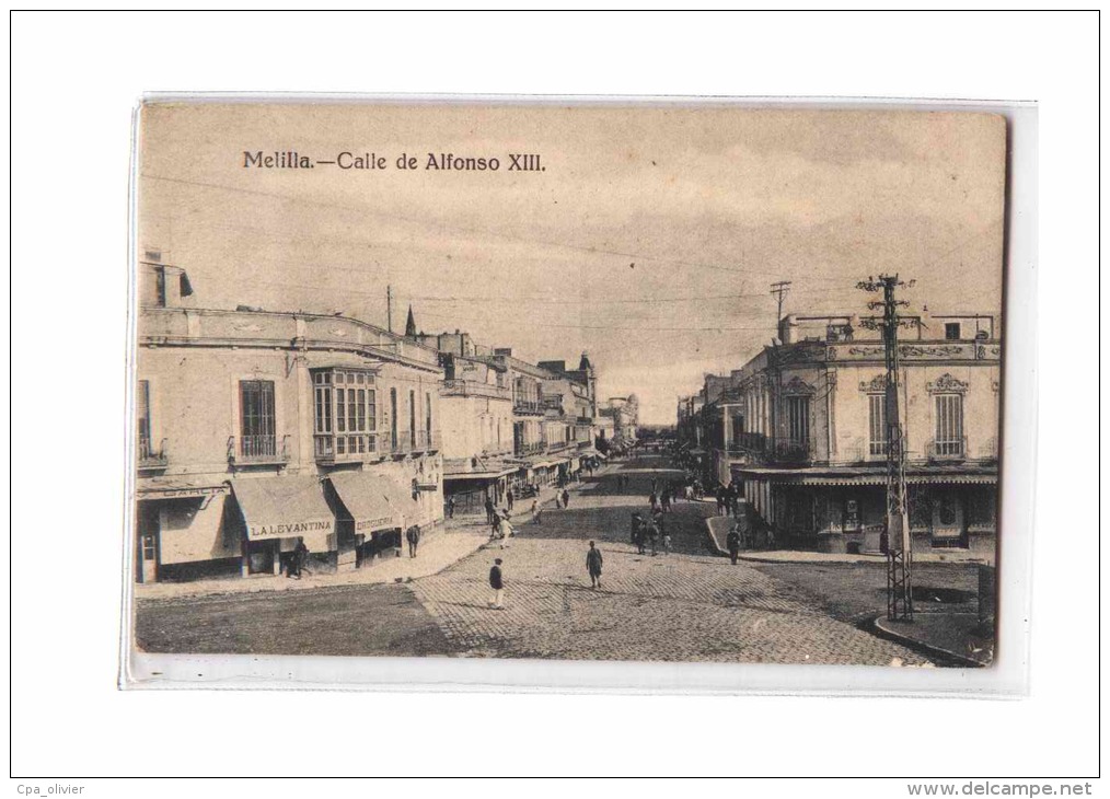 ESPAGNE Melilla, Calle De Alfonso XIII, Ed Cabrera, 194? - Melilla