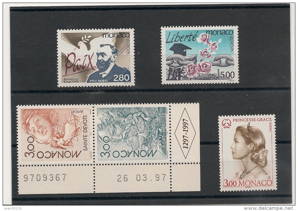 MONACO Années 1995/97 Europa N°Y/T: 1987/88-2037-2104/105** - Unused Stamps