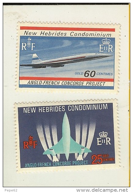 New Hebrides -condominium-concorde- Anglo French Concorde Project - Unused Stamps