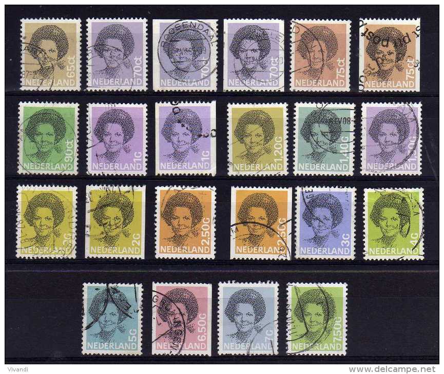 Netherlands - 1981/90 - Queen Beatrix Definitives (Part Set) - Used - Gebraucht