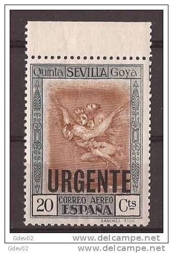 ES530-LAB015TU.España Spain.Urgente. ALEGORIAS DE GOYA  AEREA 1930 (Ed 530**) Sin Clarnela LUJO BORDE DE HOJA - Exprès