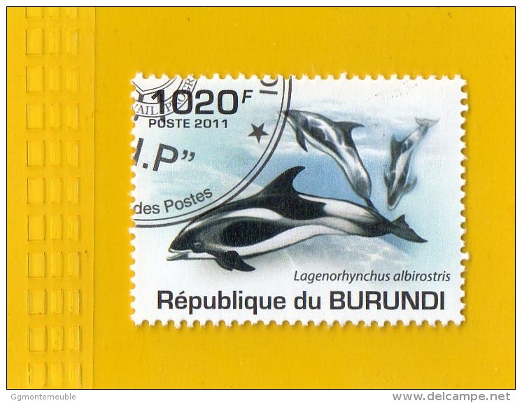 REP. DU BURUNDI,,,  DAUPHIN ,, S. ALBIROSTRIS,,,  **  1020 F. ** ,,, POSTE 2011 ,, TBE - Oblitérés