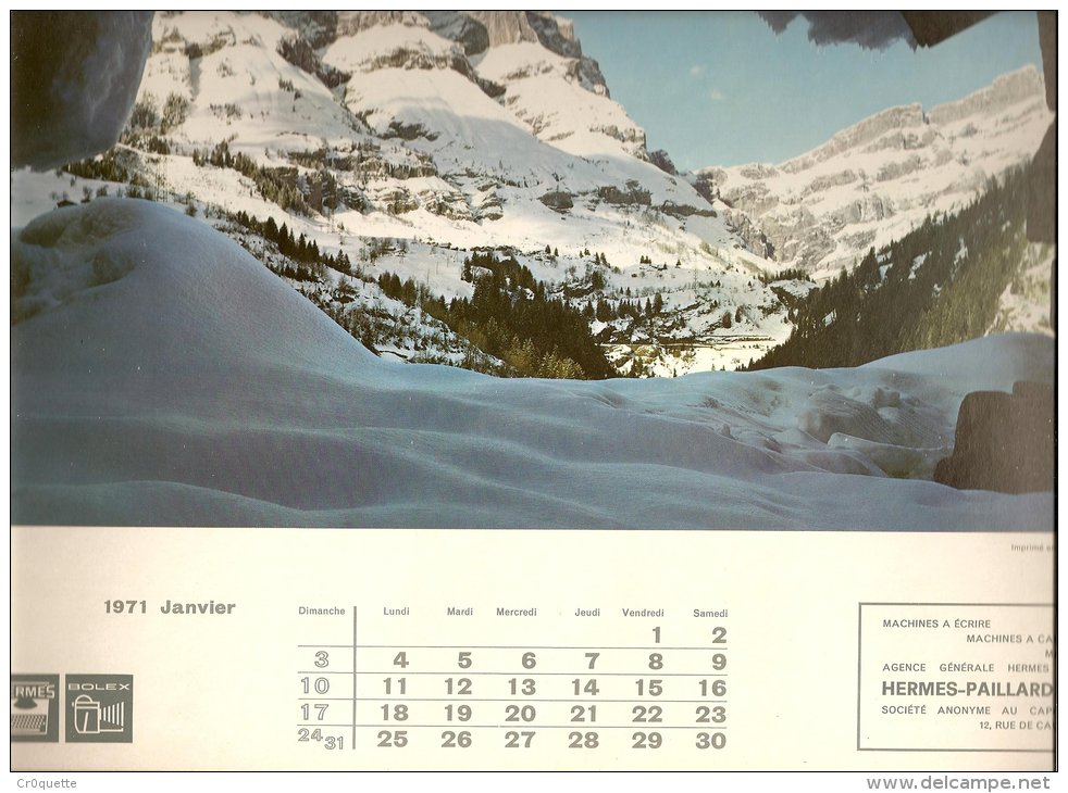 LOT DE 12 CALENDRIERS SPIRALES DE 1965 A 1976 - Grossformat : 1961-70