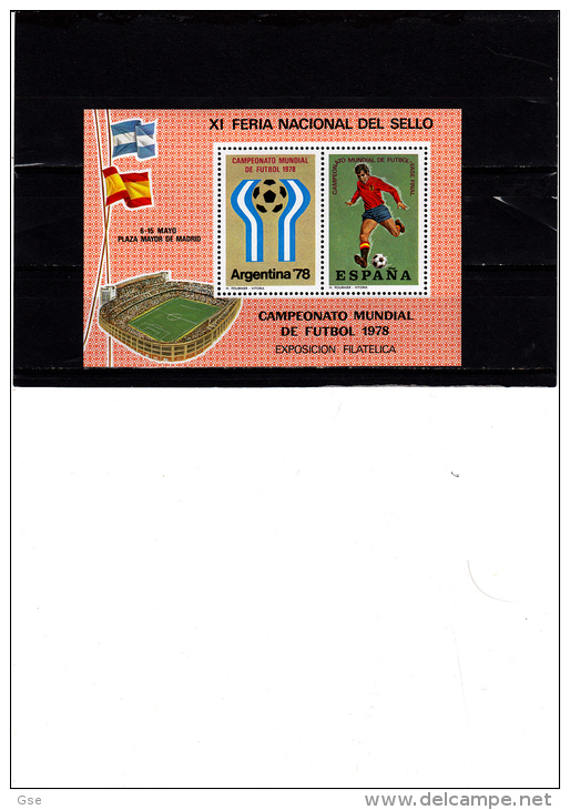 SPAGNA  1978 - Foglietto Ricordo  Calcio - Campionato Mondiale - Commemorative Panes