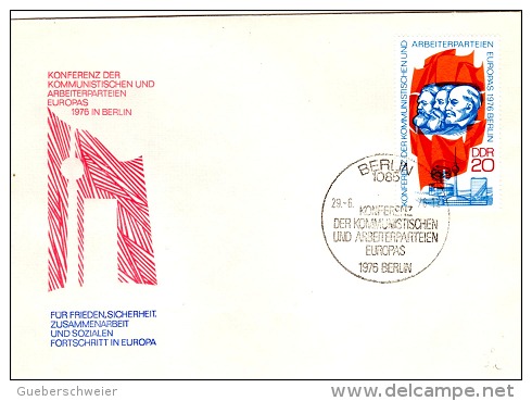 HC-L33 - ALLEMAGNE ORIENTALE FDC Conférence Des Partis Communistes Européens 1976 - 1971-1980