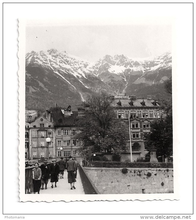 Original-Foto INNSBRUCK - Brücke, Blick Auf Hotel Kaiserhof Und Gasthof Innbrücke - 1930er Jahre - Plaatsen