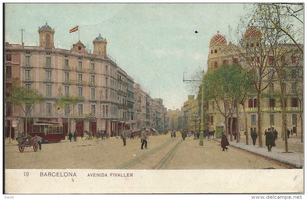 Barcelona (Barcelonne) Avenida Fivaller - Carta Postal N° 19 No Circulada - Barcelona