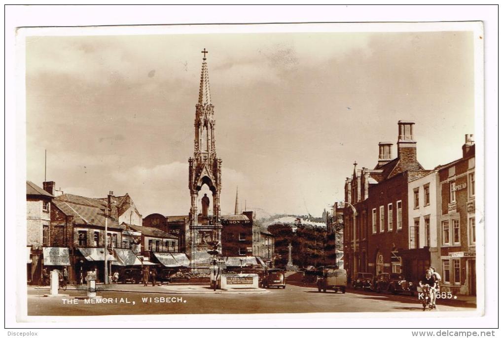 I1058 Wisbech The Memorial - Auto Cars Voitures / Viaggiata 1956 - Altri & Non Classificati