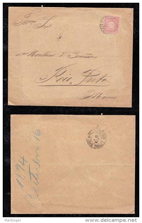 Brazil 1894 Cover Cabecinha Rio To RIO PRETO With Letter Inside - Briefe U. Dokumente