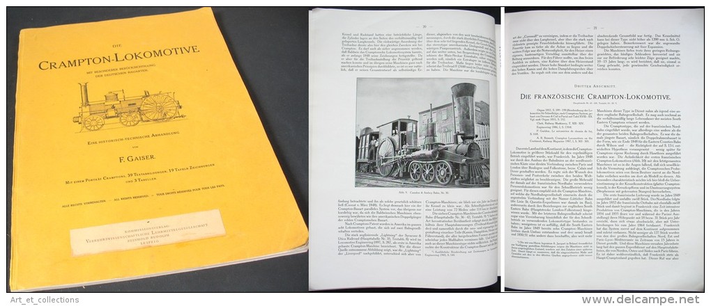 Die Crampton-Lokomotive (en Langue Allemande)/ F. Gaiser / Verlag Reinhold Rudolph Leipzig - Trasporti