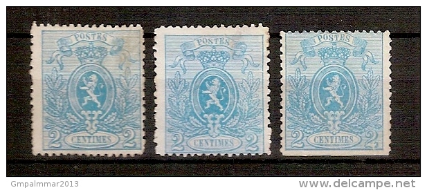 Nr. 24 (3x)  (*) Postfris Zonder Gom  In Variërende Staat (tanding Zie Scan) ! Inzet Aan 35 € (OBP = 504 €) ! - 1866-1867 Coat Of Arms