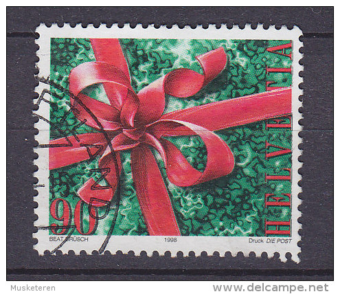 Switzerland 1998 Mi. 1171   90 (C) Weihnachten Christmas Jul Noel Natale Navidad ERROR Variety Double Print Text 2 Scans - Errors & Oddities