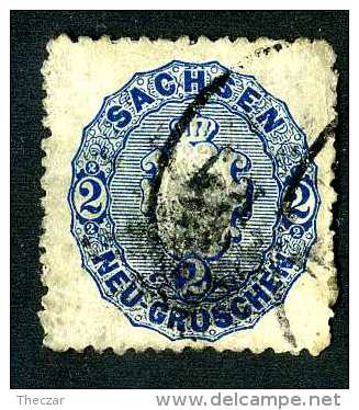 3555e  Saxony  Michel #17b  Used ~  ( Cat.€35.00 )  Offers Welcome! - Saxe