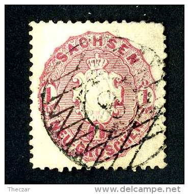 3649e  Saxony  Michel #16  Used ~  ( Cat.€13.00 )  Offers Welcome! - Saxony