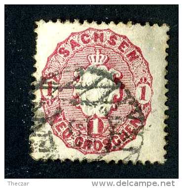 3650e  Saxony  Michel #16  Used ~  ( Cat.€13.00 )  Offers Welcome! - Saxe
