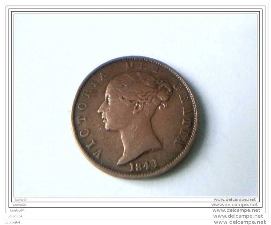 1/2 PENNY - VICTORIA - 1841 - C. 1/2 Penny