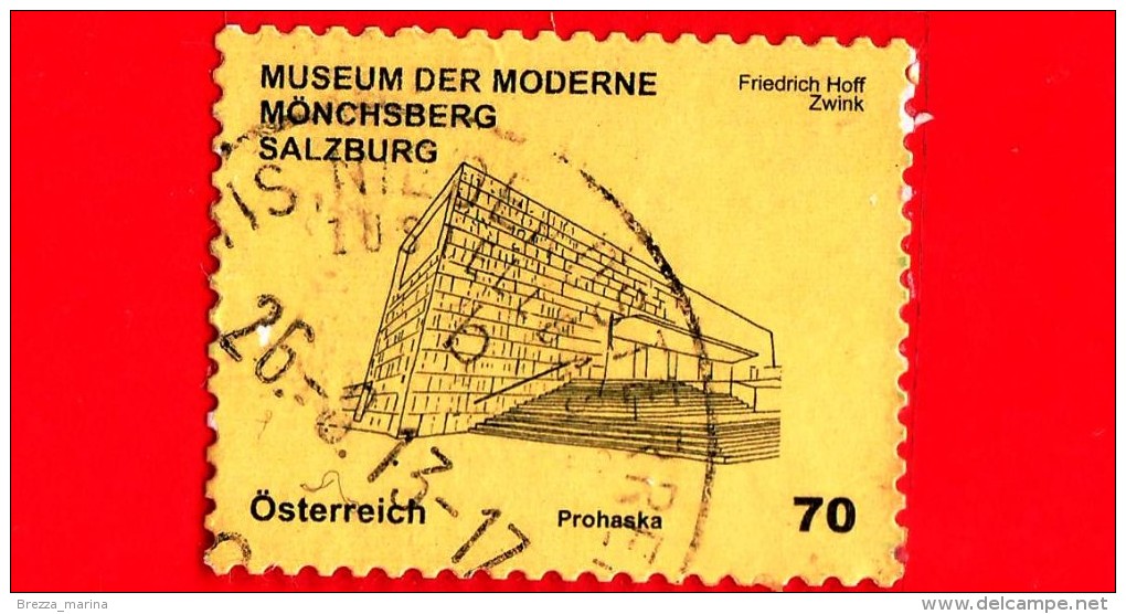 AUSTRIA - USATO - 2011 - Architettura Moderna - Museum Der Moderne Monchsberg Salzburg - 70 - Oblitérés