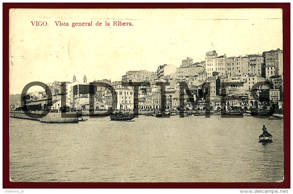 VIGO - VISTA GENERAL DE LA RIBERA - 1910 PC - Pontevedra