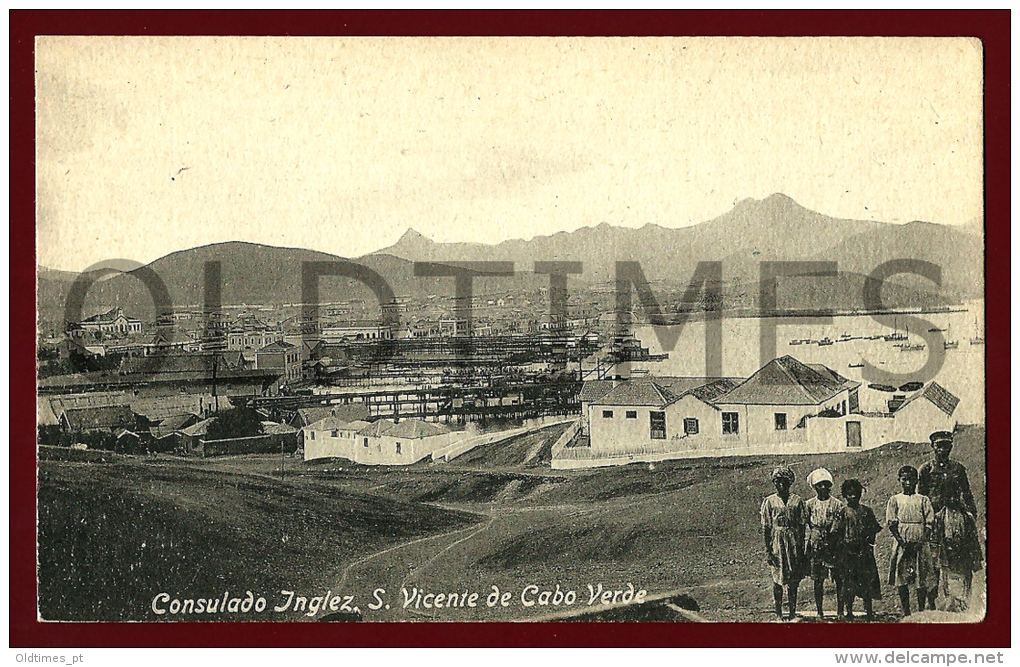 CABO VERDE - SAO VICENTE - CONSULADO INGLES - 1910 PC - Cap Verde
