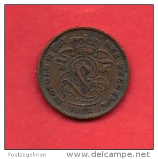 BELGIUM, 1902, Circulated Coin, 2 Centimes, French , C1673 - 2 Cents