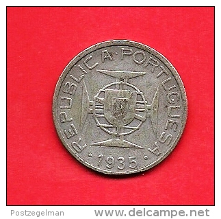 MOZAMBIQUE 1935, Circulated  Coin , 5 Esccudos, 0.650 Silver Km62, C1687 - Mozambique