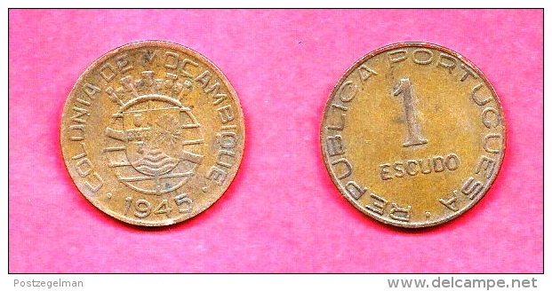 MOZAMBIQUE 1945, Circulated  Coin , 1 Esccudo, Bronze, Km74, C1689 - Mozambique