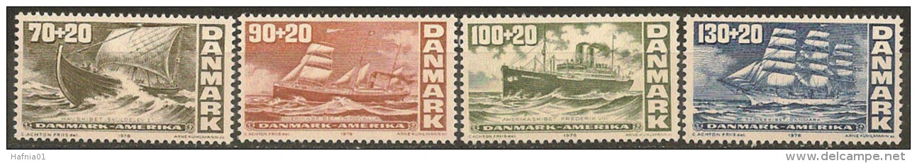 Denmark 1976. 200 Anniv Independence Of USA.  Michel 611-14 MNH. - Unused Stamps