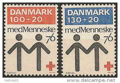 Denmark 1976. Red Cross.  Michel 615-16 MNH. - Unused Stamps