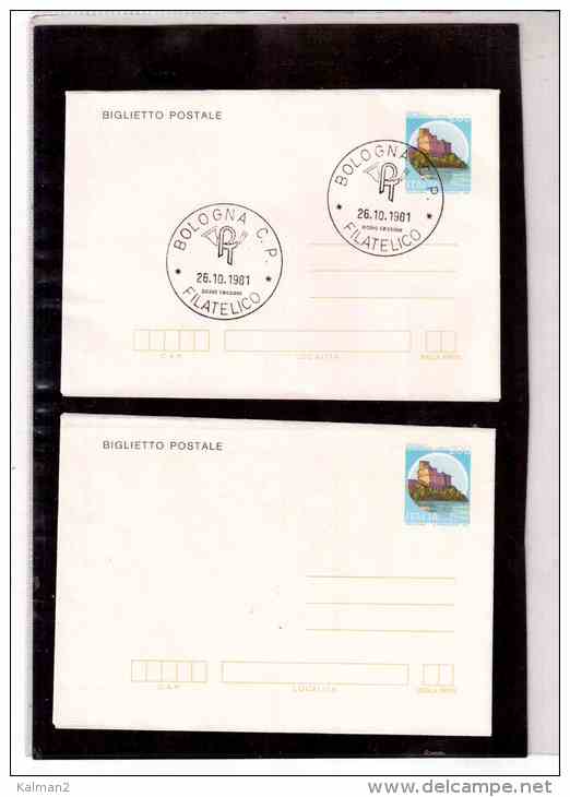 FDC2013  -      CAT.FILAGRANO   B. 52   -   NUOVO +   FDC   26.10.1981 - Castillos