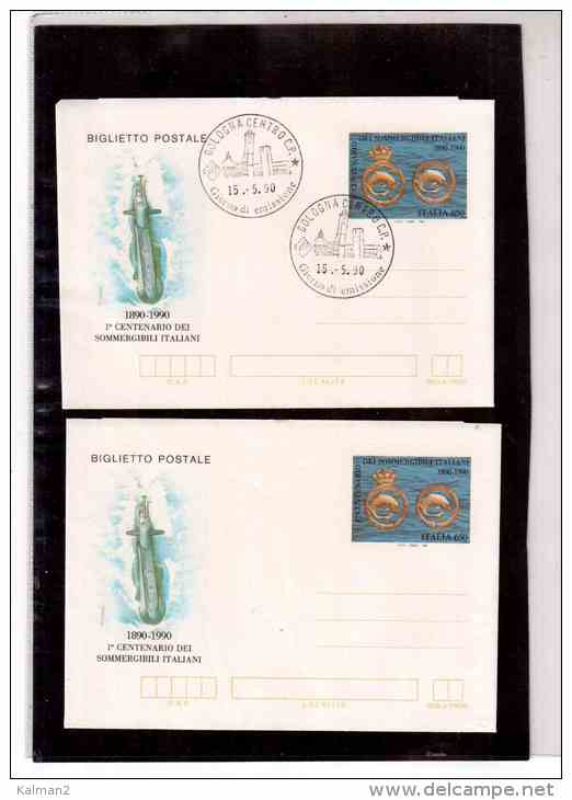 FDC2022  -      CAT.FILAGRANO   B. 61   -   NUOVO +   FDC   15.5.1990 - Submarines