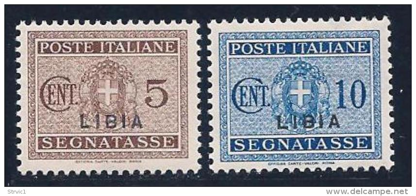 Libya, Scott # J12-3 Mint Hinged Italy Stamps Overprinted, 1934 - Libya