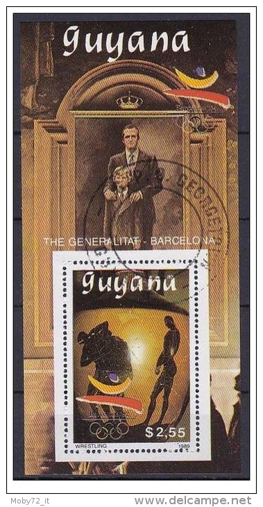 Guyana - 1989 - Usato/used - Olimpiadi - Mi Block 70 - Autres & Non Classés