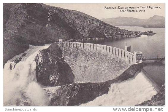 Arizona Phoenix Roosevelt Dam On Apache Trail Highway Albertype - Phoenix