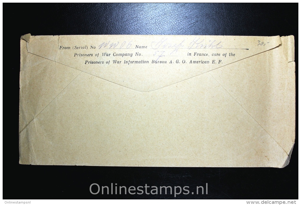 Germany, Kriegsgefangegen Cover American E.F. In France To Düsseldorf - Briefe U. Dokumente