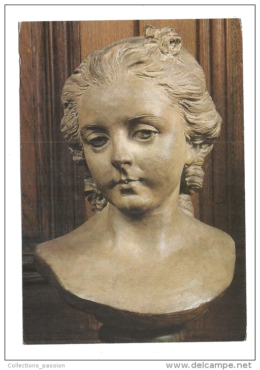 Cp, Sculpture, Jeune Fille à La Rose (Ecole Française), écrite - Sculptures