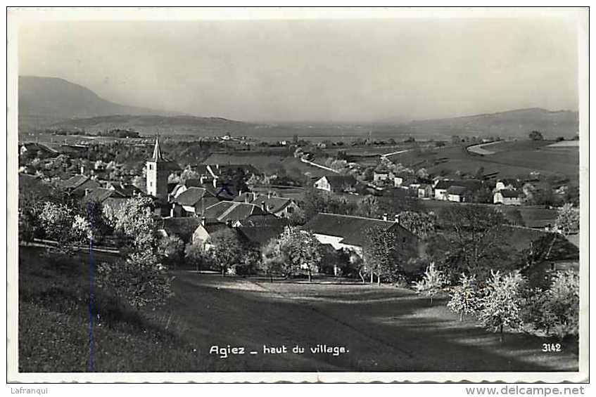 Suisse - Ref C347- Agiez - Haut Du Village  - Carte Bon Etat  - - Giez