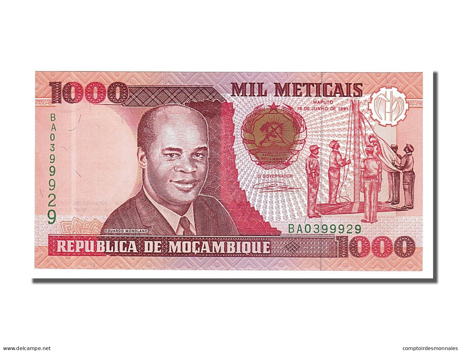 Billet, Mozambique, 1000 Meticais, 1991, 1991-06-16, NEUF - Mozambique