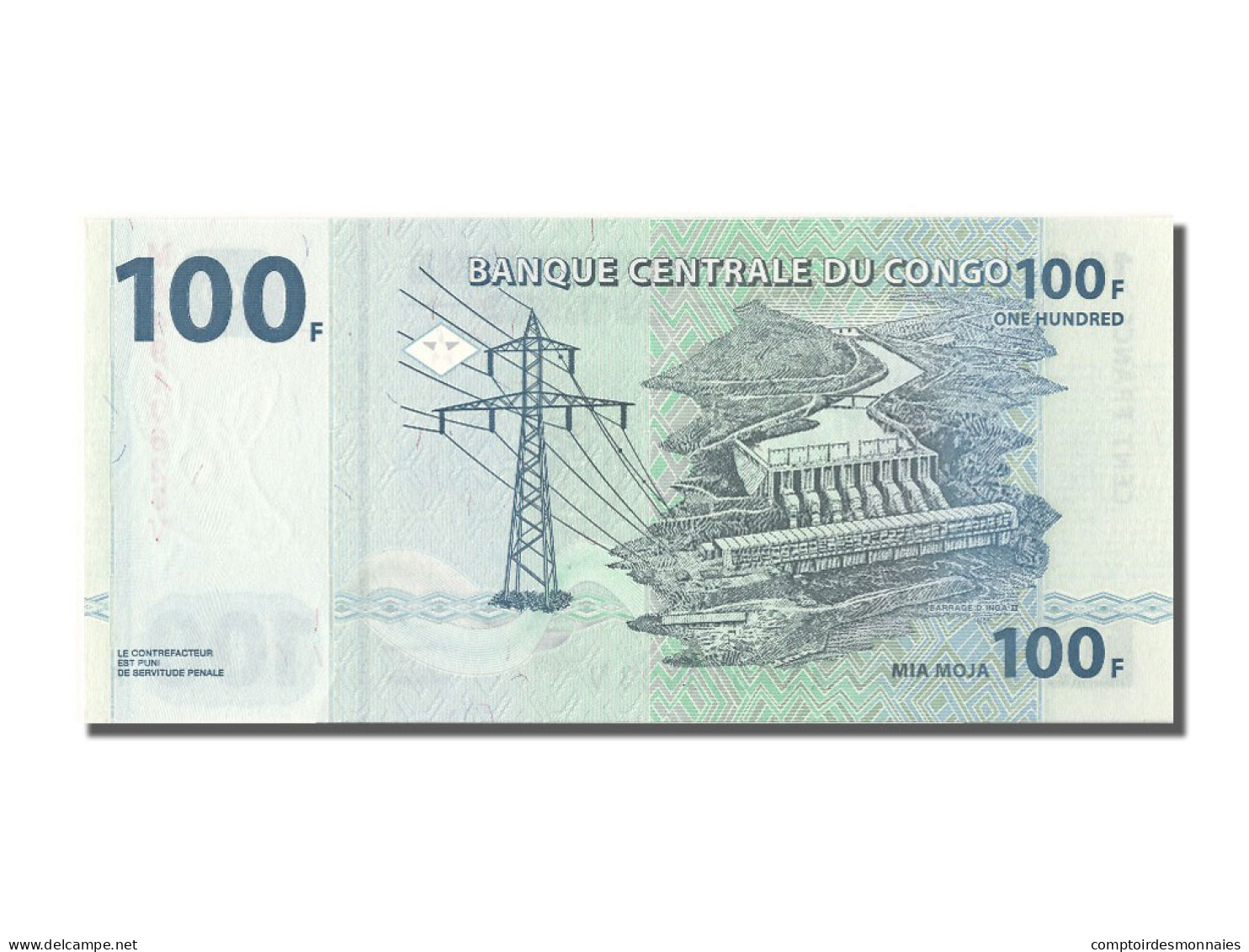 Billet, Congo Democratic Republic, 100 Francs, 2007, 2007-07-31, NEUF - Democratic Republic Of The Congo & Zaire