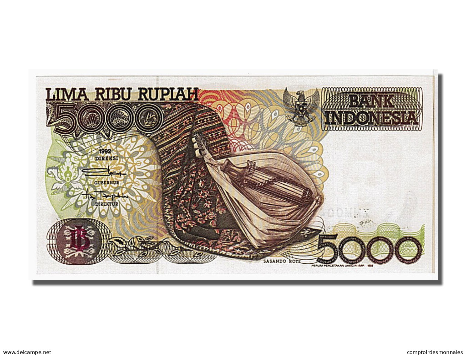 Billet, Indonésie, 5000 Rupiah, 1992, NEUF - Indonésie