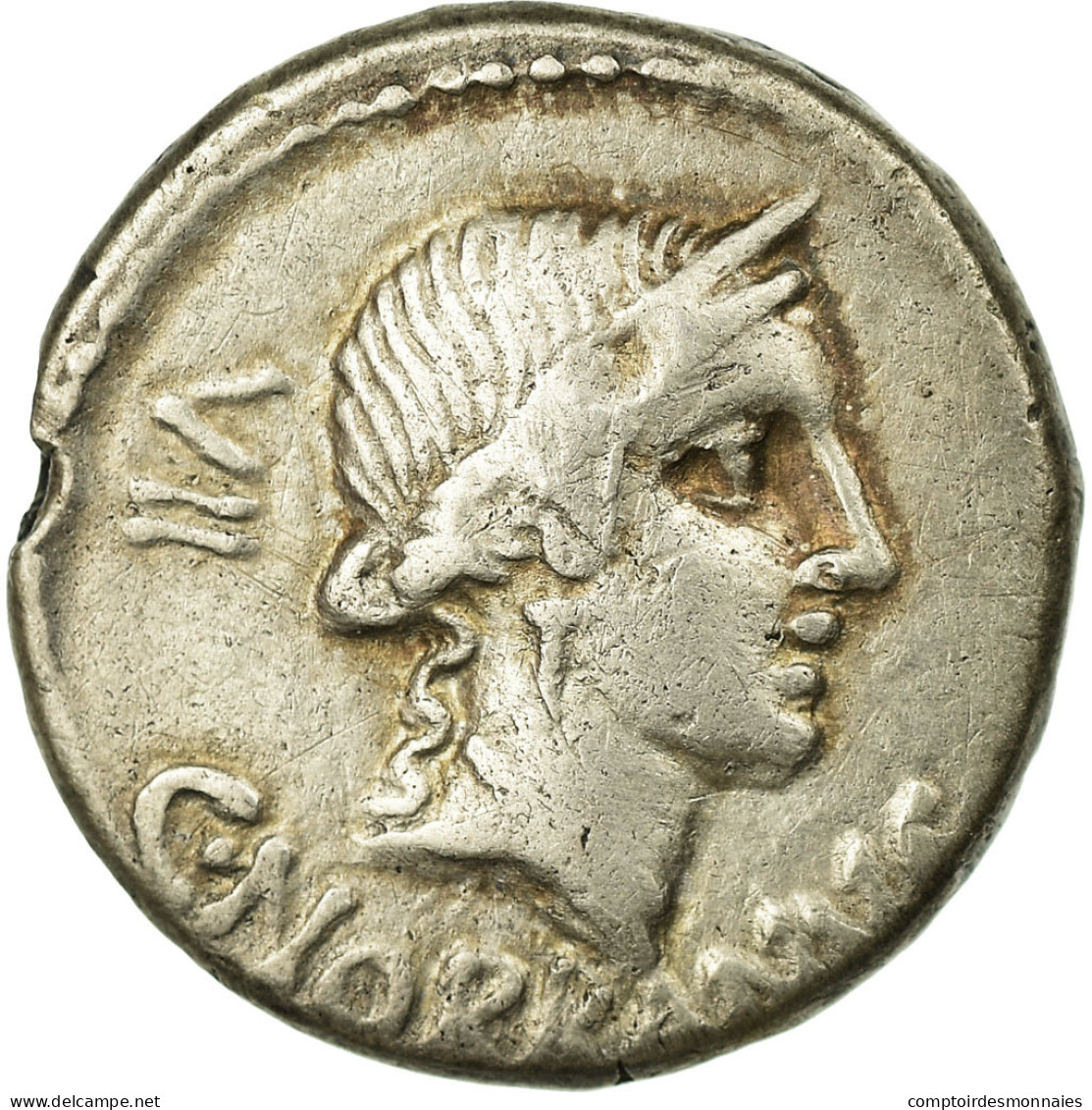 Monnaie, Norbana, Denier, Roma, TTB, Argent, Babelon:1 - Republiek (280 BC Tot 27 BC)