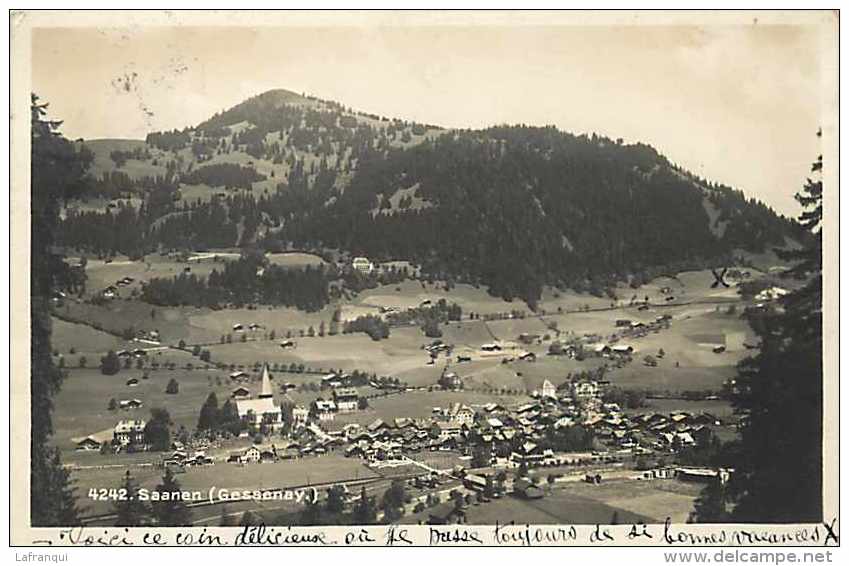 Suisse - Ref C303- Saanen - Gessenay  - Carte Bon Etat   - - Gessenay