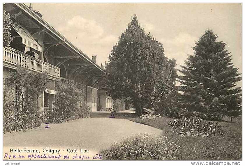 Suisse - Ref C287- Belle Ferme -celigny - Cote Lac  - Carte Bon Etat  - - Céligny