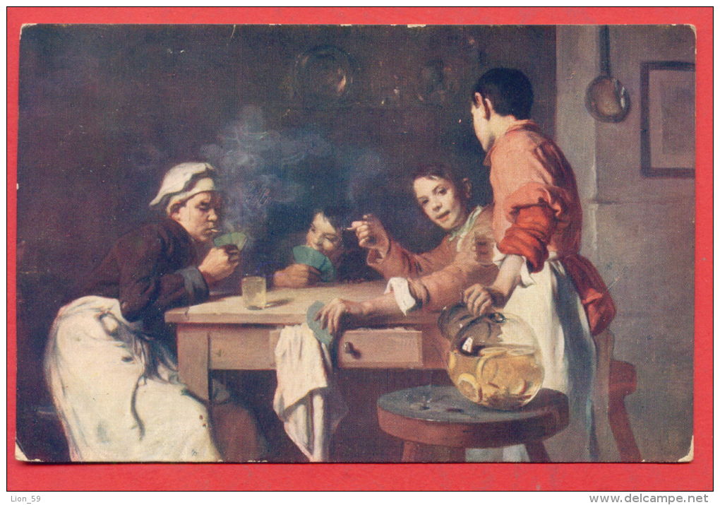 138362 / France Painter - Joseph  Bail - Une Partie De Cartes , BOY Cooks CIGARETTE Lemon Juice GAME CARDS  - MKB 2173 - Playing Cards