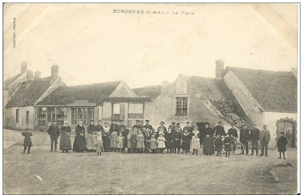 ECROSNES  ( Eure Et Loir ) -  LA PLACE -  1904 - Autres & Non Classés